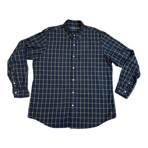 Ralph Lauren Tartan Plaid Shirt Men's Classic Long Sleeve Button Down Size XL